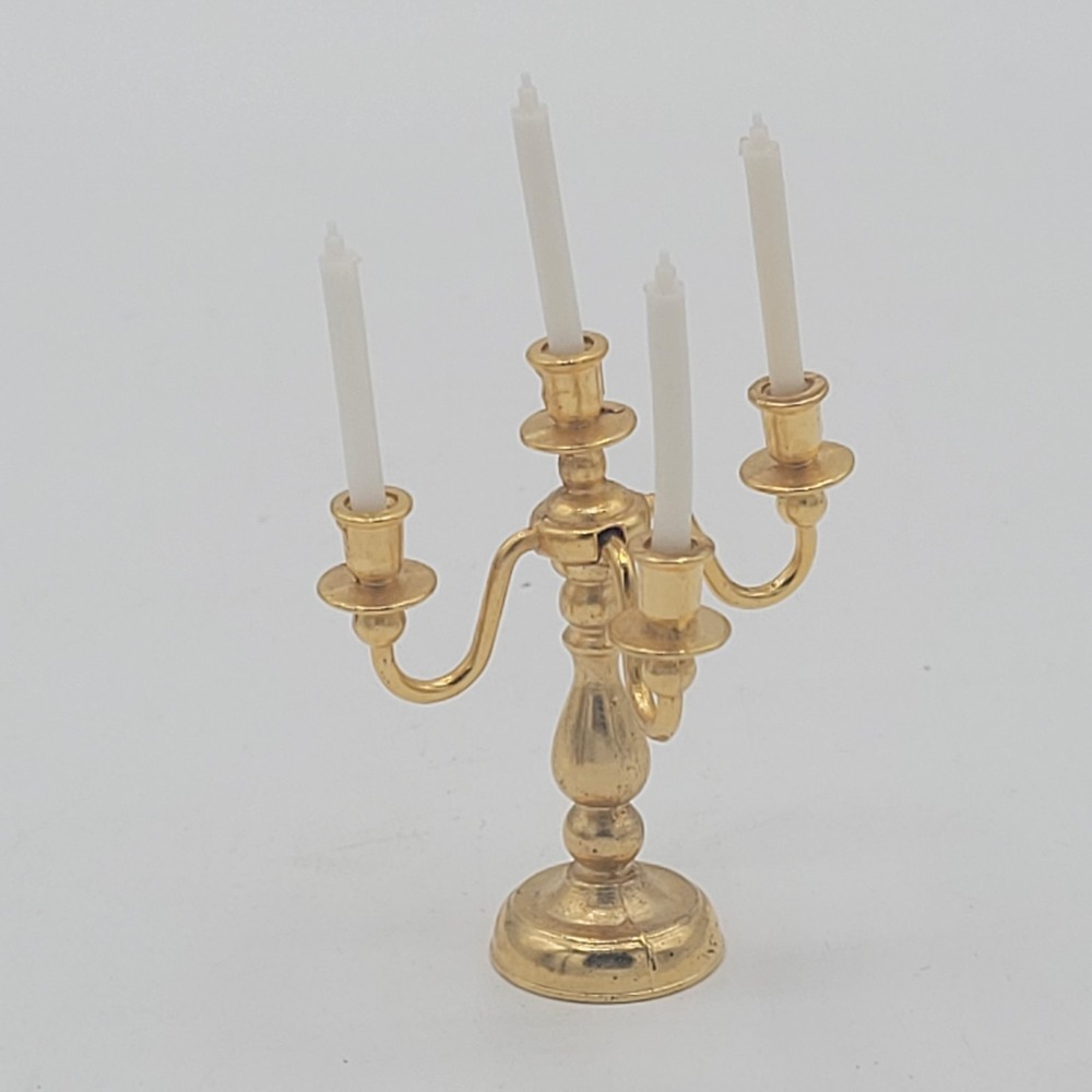 8 Brass Miniatures Mirror Tea Pot Kettle Light Phone Bell Fire Poker Doll House - Picture 14 of 15